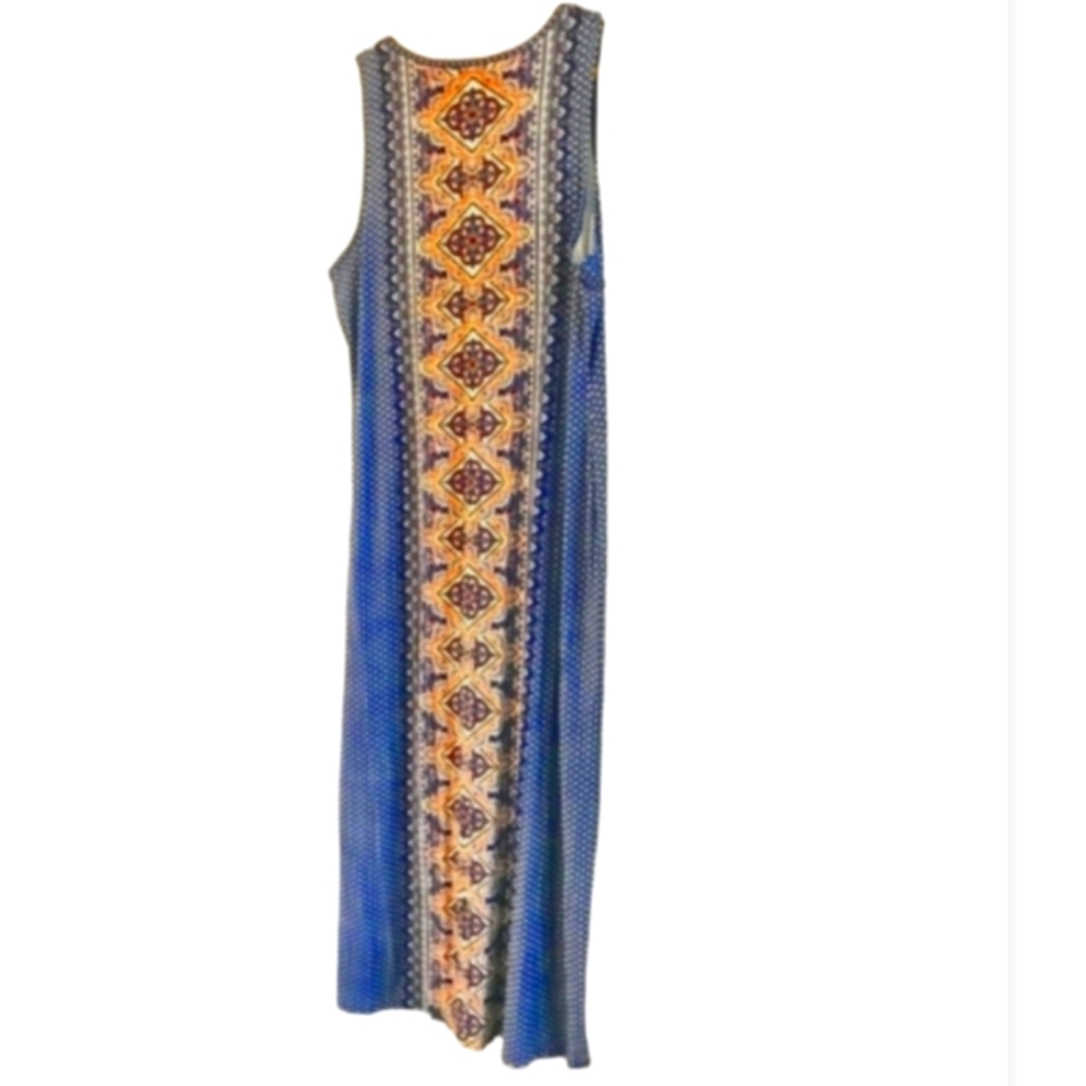 Derek Heart Super Soft Blue & Pink Criss Cross Maxi Dress Size 3X